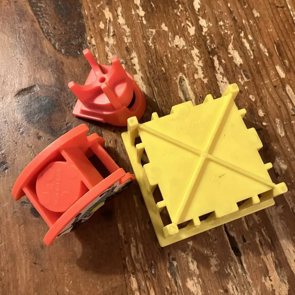 1972 Fisher Price Little People Family Baby Playpen Rocking Horse High Chair